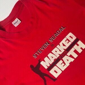 Vintage T Shirt 90s Steven Seagal Marked For Death Movie Rare Promo L 1990 Vtg